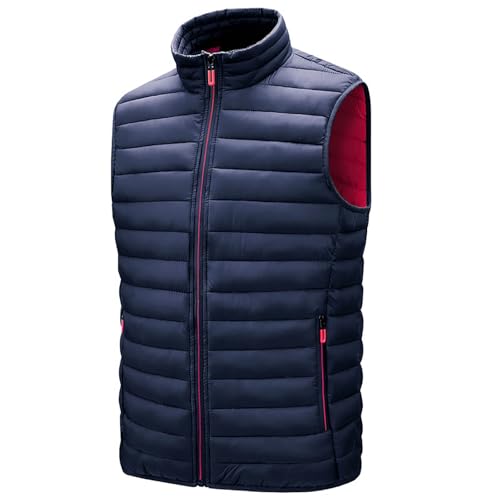 RLEHJN Daunenweste Herren, Steppweste Herren Vest Lockerer Leicht, Ärmellose weste herren Dünne Herrenweste Winter Slim Fit Übergangsjacke Ultraleichte Daunenmantel Sale von RLEHJN