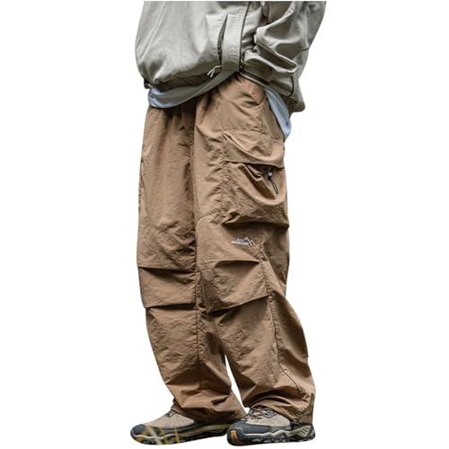 RLEHJN Herren Hose Cargo Jogging Pants, Lässige Cargo-Hose Weit Gym Sporthosen Winter Track Pants Arbeitshose Männer Tactical Hose Atmungsaktiv Outdoor Funktionshose Militär Hose Für Männer von RLEHJN