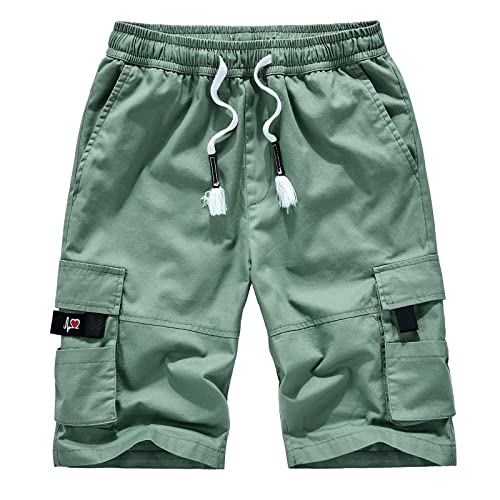 RLEHJN Herren Shorts Cargo Shorts Somme Kurze Stretch Hose Leichte Herrenshorts Short Mit 6 Taschen Men Pants Cargohose Outdoor Lässige Shorts Freizeitshorts Mit Taschen von RLEHJN