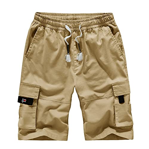 RLEHJN Herren Shorts Cargo Shorts Somme Kurze Stretch Hose Leichte Herrenshorts Short Mit 6 Taschen Men Pants Cargohose Outdoor Lässige Shorts Freizeitshorts Mit Taschen von RLEHJN