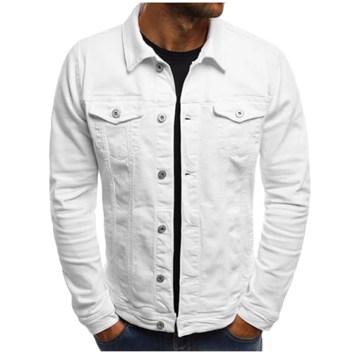 RLEHJN Jeansjacke Herren Sommer Jacket Denim Jeansmantel Jeans Jacken Leichte Freizeit Langarm Bomberjacke Outdoor Denim Übergangsjacke Cardigan mit Taschen Knopfverschluss Open Front Mantel Jacken RLEHJN Jeansjacke Herren Sommer Jacket Denim Jeansmantel Jeans Jacken Leichte Freizeit Langarm Bomberjacke Outdoor Denim Übergangsjacke Cardigan mit Taschen Knopfverschluss Open Front Mantel Jacken von RLEHJN