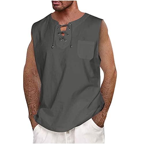 Tank Top Herren Herren Tanktop Herren Sportshirt Ärmelloses Muskelshirts Fitness Sleeveless Shirt Atmungsaktiv Laufshirt Achselshirts Hoodie für Training Gym Running Training & Bodybuilding von RLEHJN