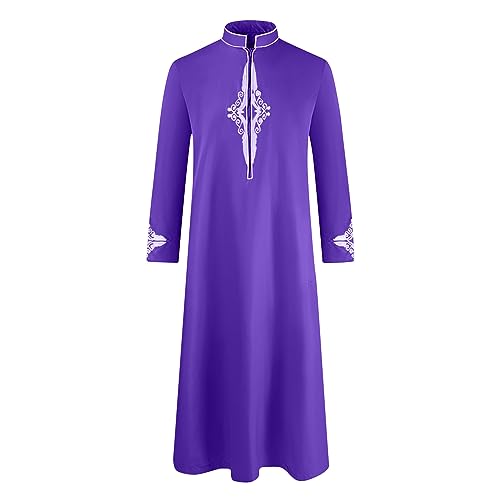 Thobe Herren Islam Baumwolle Kaftan Herren Lang Angebote Des Tages Heute Islamische Kleidung Herren Gebetskleidung FüR MäNner Abaya Herren Schwarz Arabische Muslimische Dubai Robe Ramadan Geschenke von RLEHJN