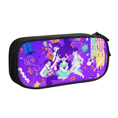 RLHRJEFZ Om-Ori Federmäppchen mit Reißverschluss, Stifttasche, große Kapazität, Stiftebox, Aufbewahrungstasche, Make-up-Bürotasche, Schulschreibwaren für Jungen und Mädchen von RLHRJEFZ
