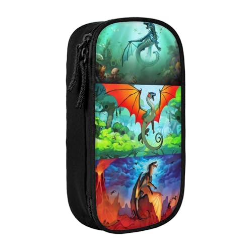 RLHRJEFZ Wi-NGS of Fire Federmäppchen mit Reißverschluss, Stifttasche, große Kapazität, Stiftebox, Aufbewahrungstasche, Make-up-Bürotasche, Schulschreibwaren für Jungen und Mädchen von RLHRJEFZ