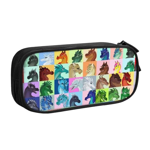 RLHRJEFZ Wi-NGS of Fire Federmäppchen mit Reißverschluss, Stifttasche, große Kapazität, Stiftebox, Aufbewahrungstasche, Make-up-Bürotasche, Schulschreibwaren für Jungen und Mädchen von RLHRJEFZ