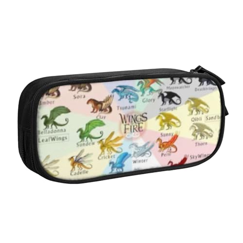 RLHRJEFZ Wi-NGS of Fire Federmäppchen mit Reißverschluss, Stifttasche, große Kapazität, Stiftebox, Aufbewahrungstasche, Make-up-Bürotasche, Schulschreibwaren für Jungen und Mädchen von RLHRJEFZ