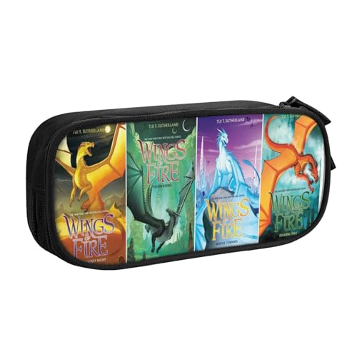 RLHRJEFZ Wi-NGS of Fire Federmäppchen mit Reißverschluss, Stifttasche, große Kapazität, Stiftebox, Aufbewahrungstasche, Make-up-Bürotasche, Schulschreibwaren für Jungen und Mädchen von RLHRJEFZ