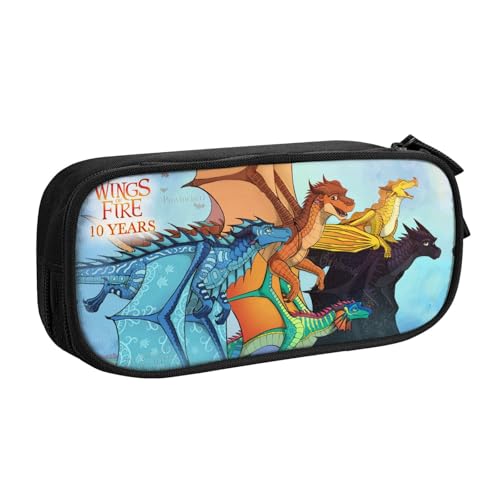 RLHRJEFZ Wi-NGS of Fire Federmäppchen mit Reißverschluss, Stifttasche, große Kapazität, Stiftebox, Aufbewahrungstasche, Make-up-Bürotasche, Schulschreibwaren für Jungen und Mädchen von RLHRJEFZ