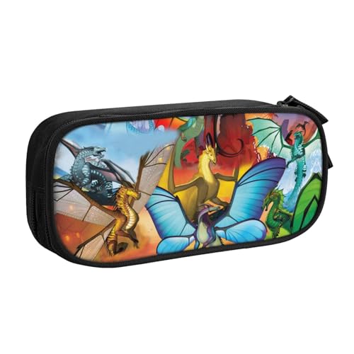 RLHRJEFZ Wi-NGS of Fire Federmäppchen mit Reißverschluss, Stifttasche, große Kapazität, Stiftebox, Aufbewahrungstasche, Make-up-Bürotasche, Schulschreibwaren für Jungen und Mädchen von RLHRJEFZ