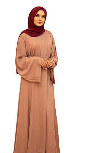 RLLJS Abaya Dubai Türkei Muslimisches Modekleid Kaftan Islam Kleidung Afrikanische Maxikleider für Frauen mit Gürtel von RLLJS