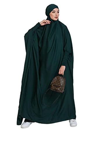 RLLJS Frauen Muslimisches Kleid Ramadan Einteiliges Gebetskleid Hijab mit Kapuze Abaya Dubai Full Cover Islam Robe African Turkey Kaftan von RLLJS