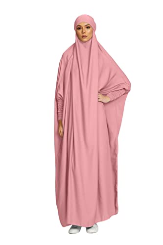 RLLJS Frauen Muslimisches Kleid Ramadan Einteiliges Gebetskleid Hijab mit Kapuze Abaya Dubai Full Cover Islam Robe African Turkey Kaftan von RLLJS