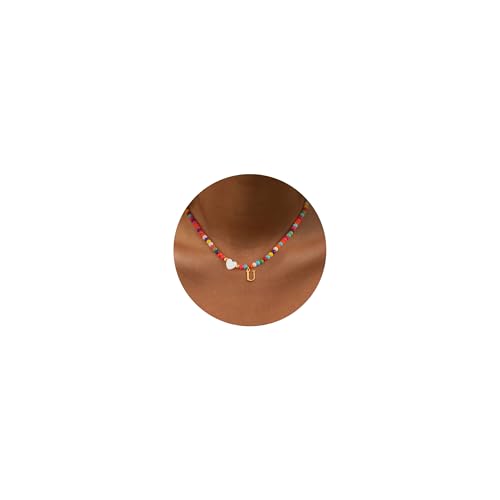 RLMOON Bunte Perlenkette für Damen Kette mit Buchstaben Anhänger Perlen Herz Handgefertigt Boho Halskette Personalisierte Choker Kette für Teenager Mädchen Namenskette Muttertag Geschenke Schmuck RLMOON Bunte Perlenkette für Damen Kette mit Buchstaben Anhänger Perlen Herz Handgefertigt Boho Halskette Personalisierte Choker Kette für Teenager Mädchen Namenskette Muttertag Geschenke Schmuck von RLMOON