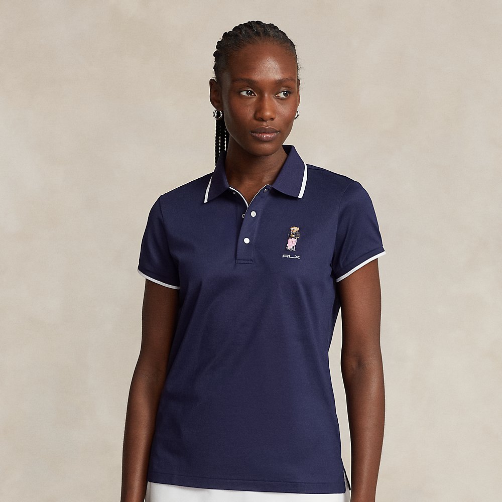 Tailored-Fit Poloshirt mit Polo Bear von RLX Golf