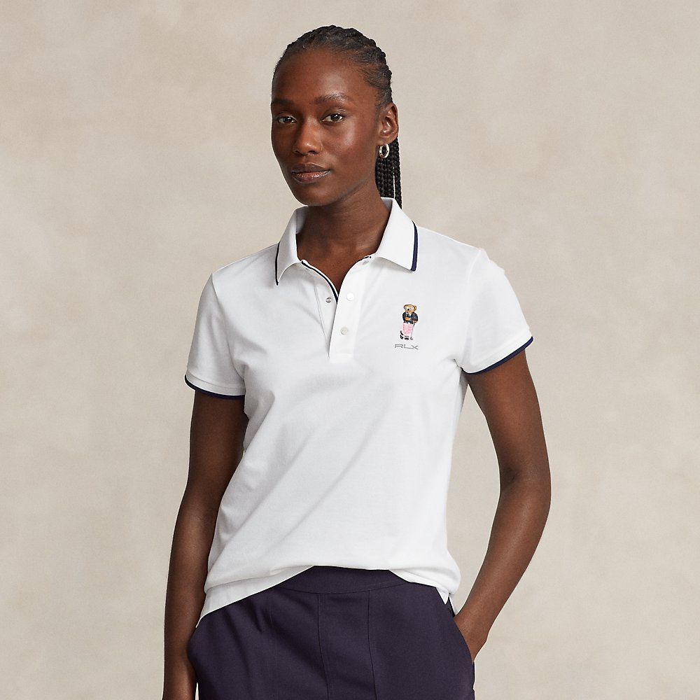 Tailored-Fit Poloshirt mit Polo Bear von RLX Golf