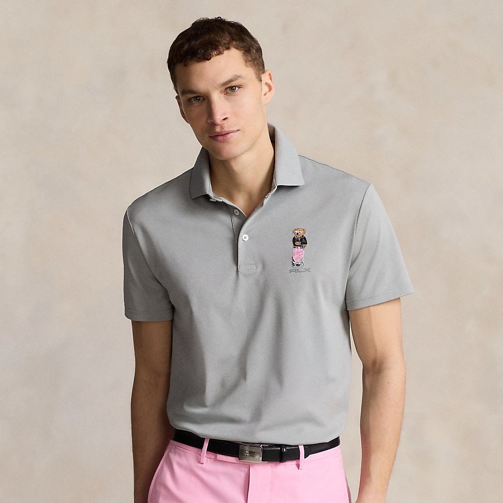 Tailored-Fit Poloshirt mit Polo Bear von RLX Golf