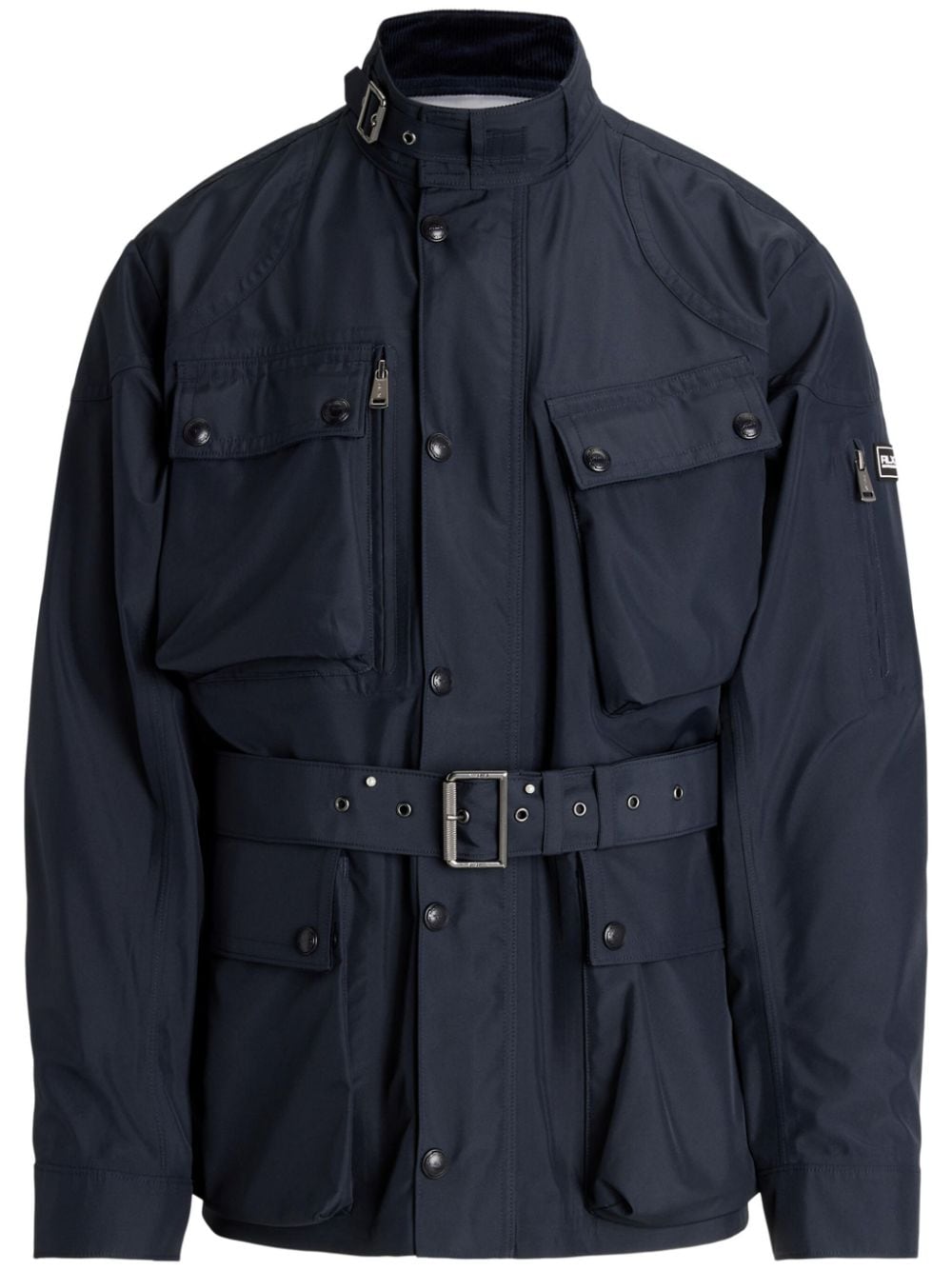 RLX Ralph Lauren Stehkragen-Jacke mit Gürtel - Blau von RLX Ralph Lauren