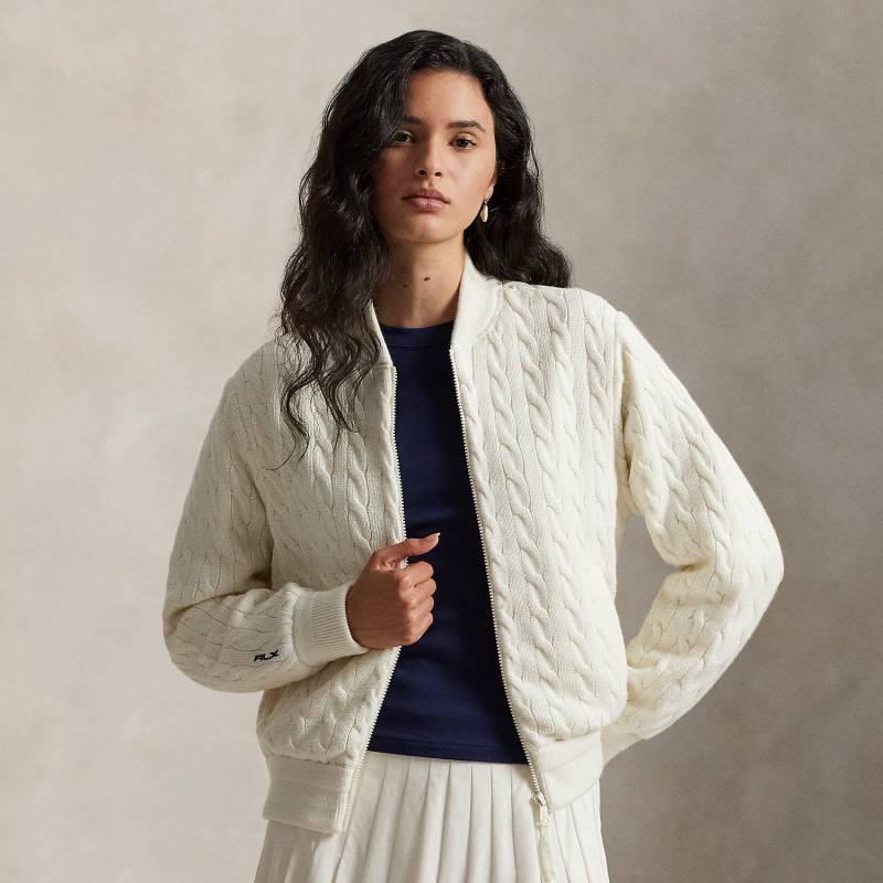 Hybrid-Bomberjacke mit Zopfmuster von RLX