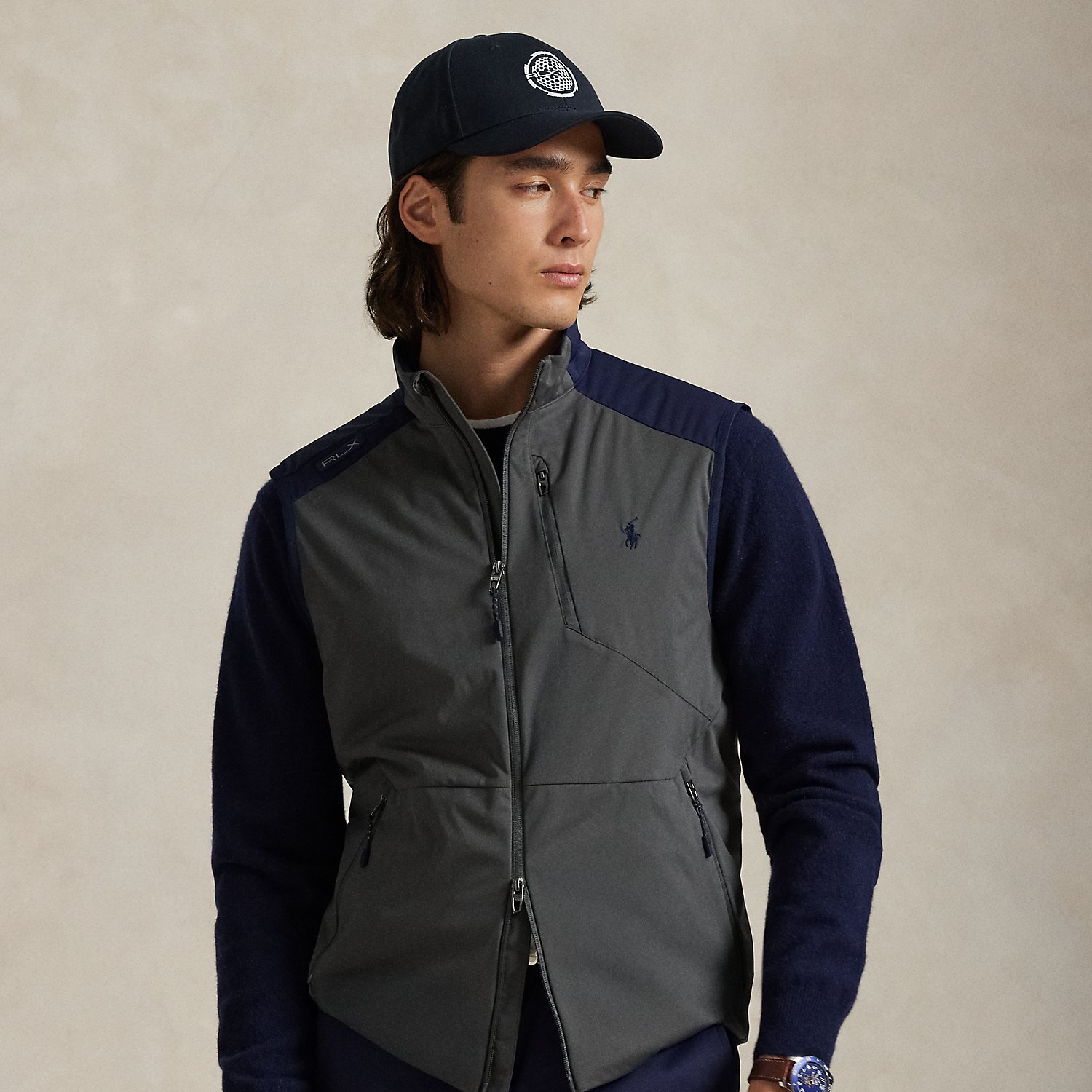 Verstaubare Weste in Color-Block-Optik von RLX