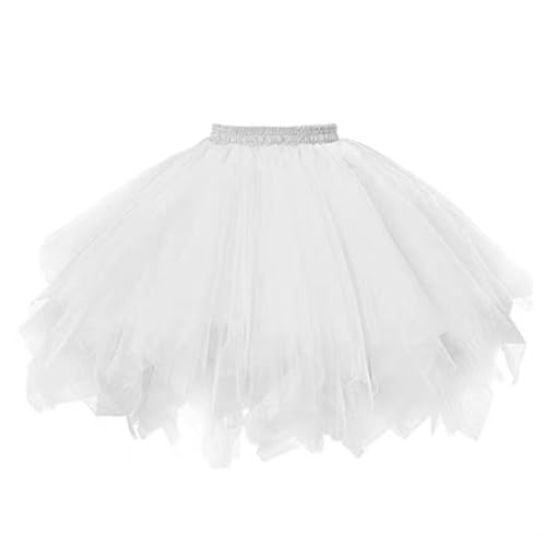 Tüllrock Damen, Regenbogen Rock Damen Tüll, Karneval Kostüm Damen, 50er-Tutu Petticoat Unterrock, Kostüm für Damen Karnevalspartys und Bühnenauftritte von RLokK