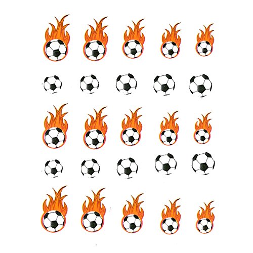 Fussball Sticker WM EM Flagge Flamme Ball Nageldesign Nailart RM Beautynails Nailwrap von RM Beautynails