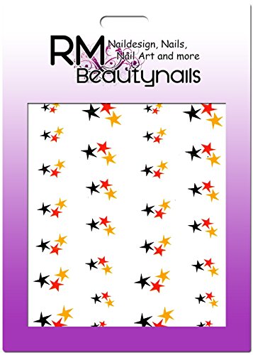 Fussball WM EM Sticker Sterne Deutschland Football Nailart RM Beautynails Nailwrap von RM Beautynails