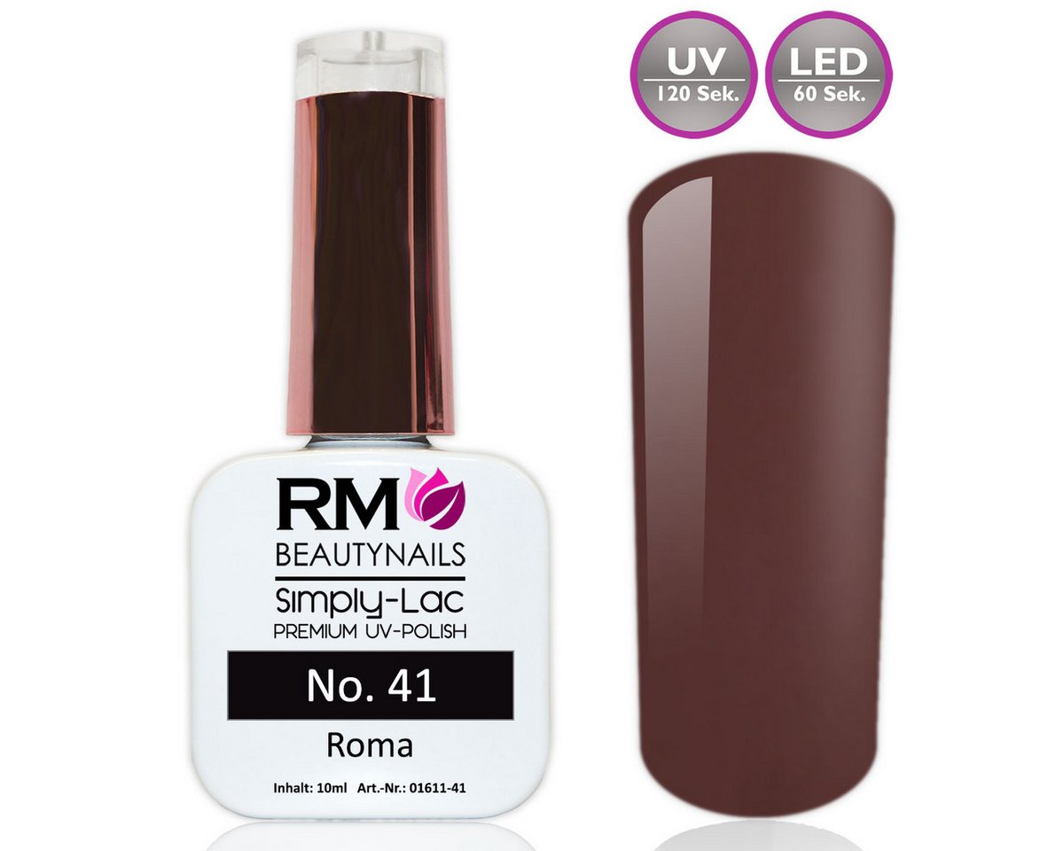 RM Beautynails UV-Nagellack Simply Lac Premium UV-Nagellack UV-Polish 10ml Gellack Shellac, Haltbarkeit bis zu drei Wochen / Hybrid-Lack von RM Beautynails