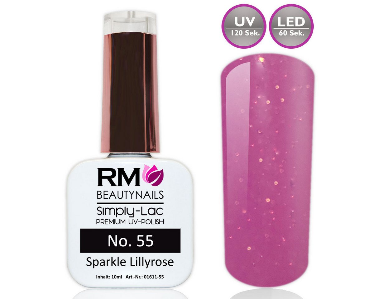 RM Beautynails UV-Nagellack Simply Lac Premium UV-Nagellack UV-Polish 10ml Gellack Shellac, Haltbarkeit bis zu drei Wochen / Hybrid-Lack von RM Beautynails