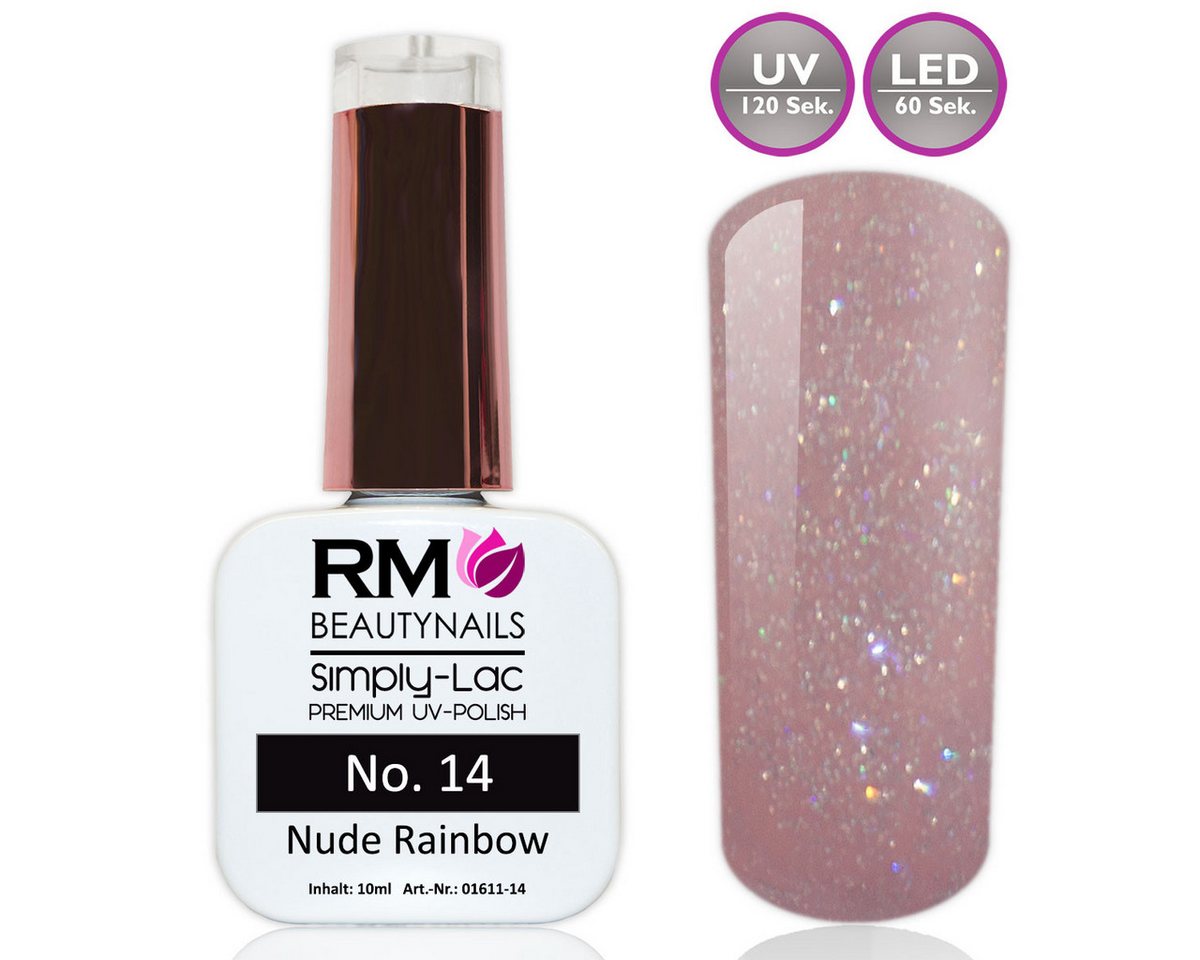 RM Beautynails UV-Nagellack Simply Lac Premium UV-Nagellack UV-Polish 10ml Gellack Shellac, Haltbarkeit bis zu drei Wochen / Hybrid-Lack von RM Beautynails