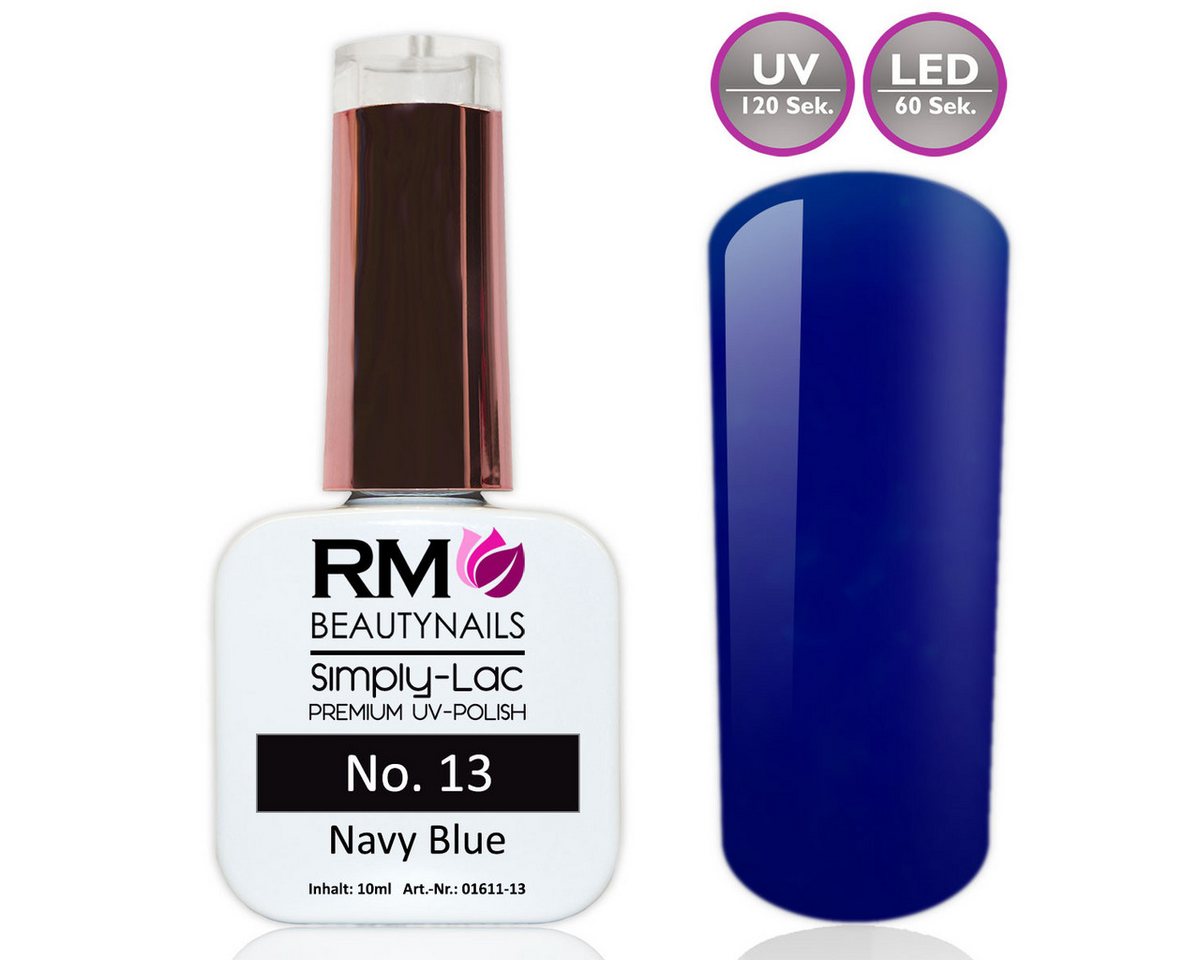 RM Beautynails UV-Nagellack Simply Lac Premium UV-Nagellack UV-Polish 10ml Gellack Shellac, Haltbarkeit bis zu drei Wochen / Hybrid-Lack von RM Beautynails