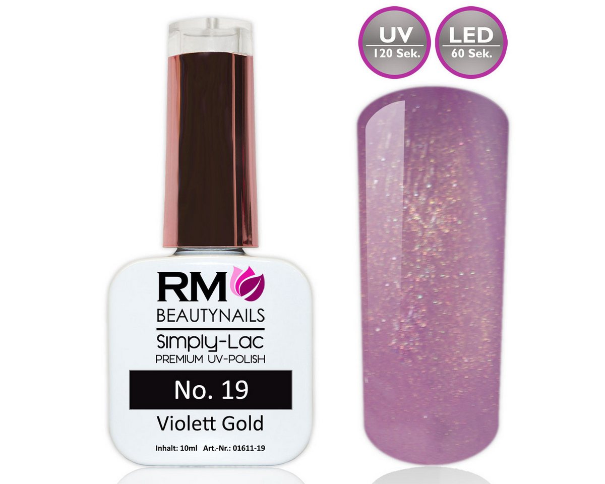 RM Beautynails UV-Nagellack Simply Lac Premium UV-Nagellack UV-Polish 10ml Gellack Shellac, Haltbarkeit bis zu drei Wochen / Hybrid-Lack von RM Beautynails