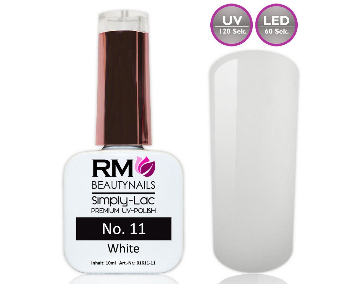 RM Beautynails UV-Nagellack Simply Lac Premium UV-Nagellack UV-Polish 10ml Gellack Shellac, Haltbarkeit bis zu drei Wochen / Hybrid-Lack von RM Beautynails