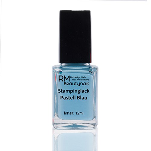 Stampinglack Pastell Blau 12ml Stamping Lack Nagellack Nail Polish RM Beautynails von RM Beautynails