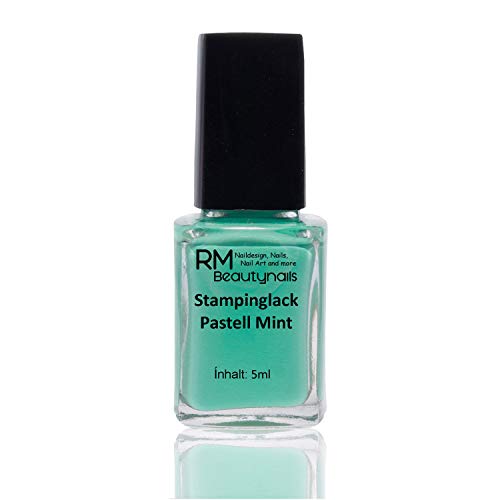 Stampinglack Pastell Mint 5ml Stamping Lack Nagellack Nail Polish RM Beautynails von RM Beautynails