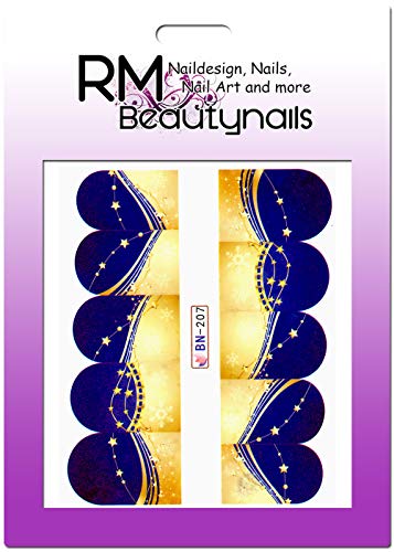 Weihnachten X-Mas Winter Nikolaus Fullcover Nagel Sticker Nailart Nageldesign BN207 von RM Beautynails