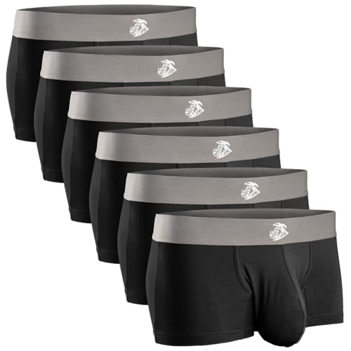 Real Men Bulge Enhancing Pouch Unterwäsche für Herren – 1er, 3er und 6er Pack Set – Modal Boxer Briefs mit ABCD Pouch, X-Large von RM Real Men