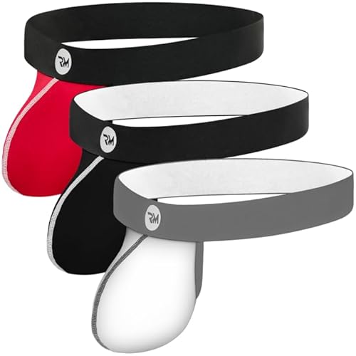 Real Men Lift Pouch Jock Strap 1er oder 3er Pack - Vasektomie Unterstützung Unterwäsche - Athletic Supporter, Small von RM Real Men