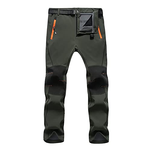 RMBLYfeiye Herren Winterhose Gefüttert Wasserdicht Winddicht Atmungsaktiv Warm Verdickte Softshellhose Berghose Funktionshose Trekkinghose Wanderhose Herren Outdoorhose Herbst Winter von RMBLYfeiye