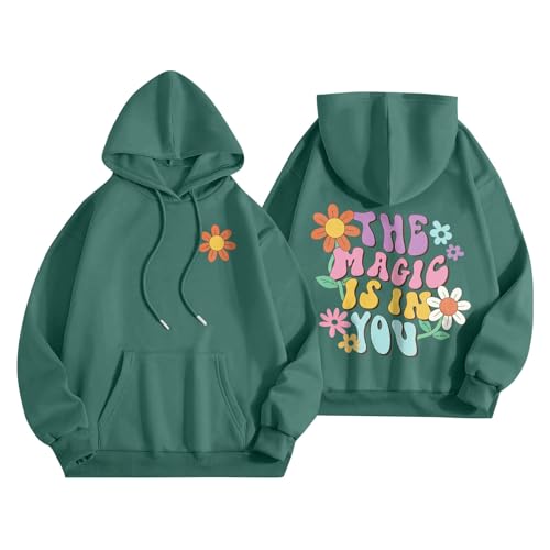 RMBLYfeiye Pullover Damen Sommer Hoodies Für Strickpullover Sweatshirt Weiss Mit Schrift Fleecepulli von RMBLYfeiye