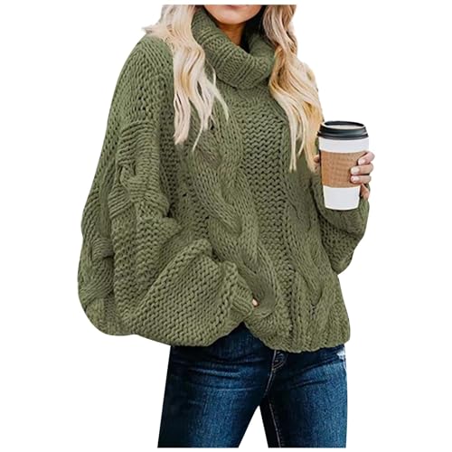 RMBLYfeiye Vintage Hoodie Zip Y2K Teddy Pullover Damen Winter Rollkragen Zopfmuster Kuschelpullover Flauschig Grobstrickpullover Long Sleeve Sweater Decke Mit Ärmeln von RMBLYfeiye