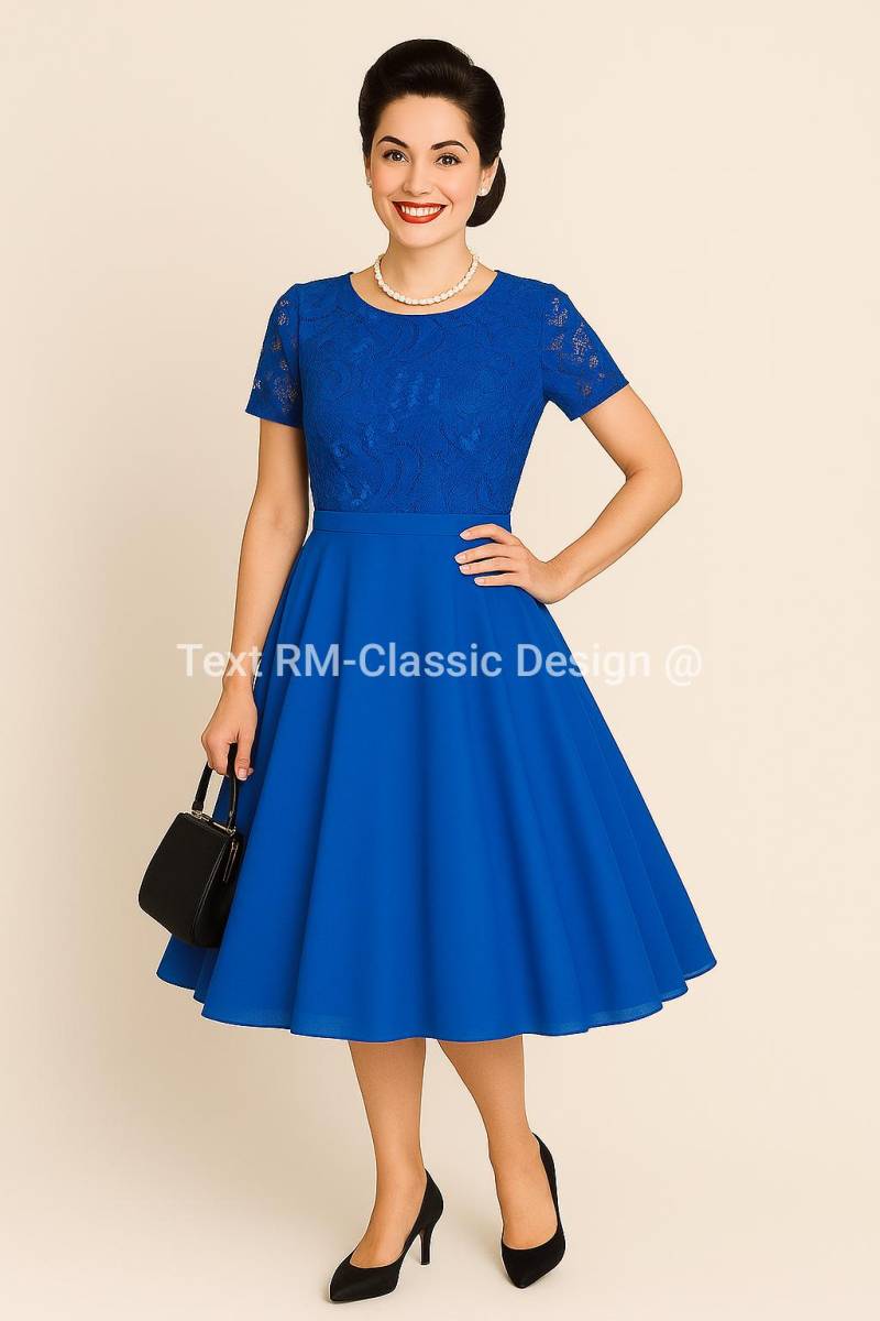 Rockabilly 50Er Petticoat Kleid Ärmel Spitze Gr. 36-38 Neu von RMClassicDesign