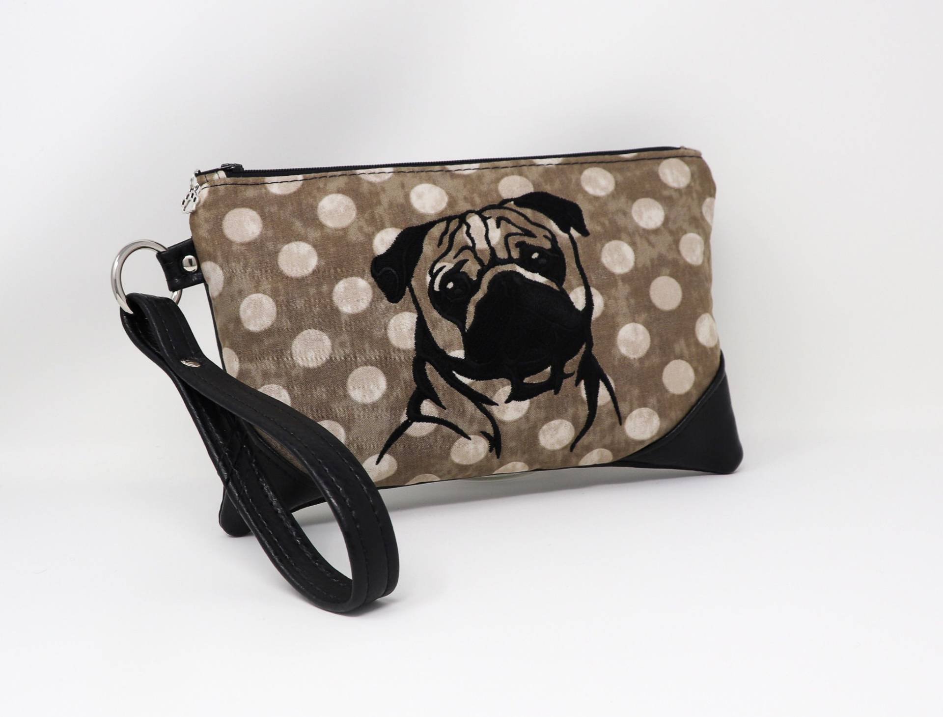 Polka Dot Mops Clutch Hundeliebhaber Armband Polka Dot Mops Clutch Hundeliebhaber Armband von RMJHandcraft