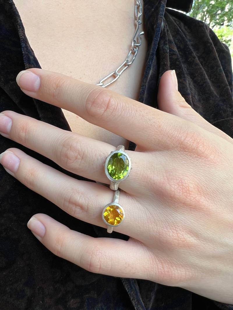 Citrin Sterling Silber Ring, Geburtsstein Ring Citrin Sterling Silber Ring, Geburtsstein Ring von RMJewelryNYC