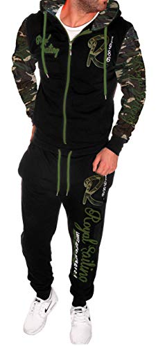 Herren Fitness Jogginganzug Sportanzug Trainingsanzug A. Royal Sailing (M, Camouflage) von RMK