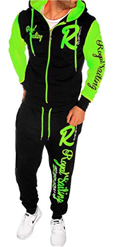 Herren Fitness Jogginganzug Sportanzug Trainingsanzug A. Royal Sailing (XXL, Grün) von RMK