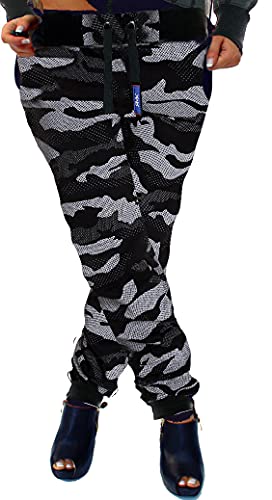 RMK Damen Jogginghose Trainingshose Sporthose H.02H.02 (as3, Numeric, Numeric_40, Regular, Regular, Camouflage-Schwarz) von RMK