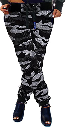 RMK Damen Jogginghose Trainingshose Sporthose H.02H.02 (as3, Numeric, Numeric_56, Regular, Regular, Camouflage-Schwarz) von RMK