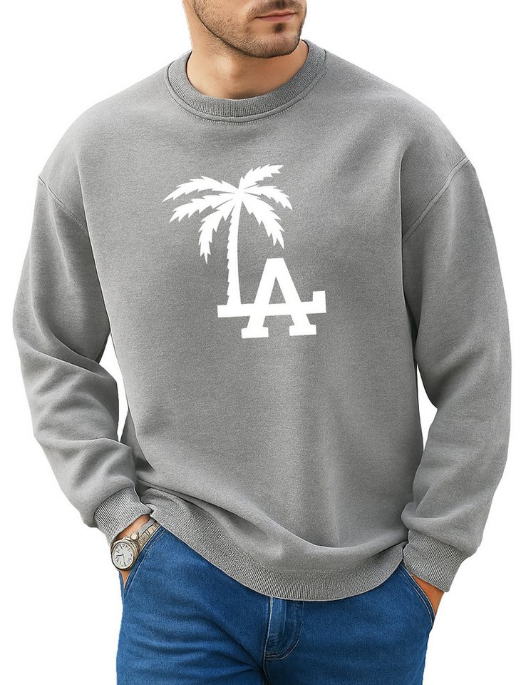 RMK Fleecepullover Herren Rundhalspullover Pullover Oversized Fitness LA Los Angeles mit Baumwolle RMK Fleecepullover Herren Rundhalspullover Pullover Oversized Fitness LA Los Angeles mit Baumwolle von RMK