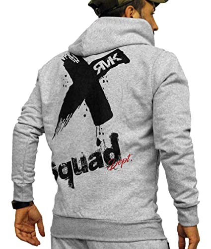 RMK Herren Basic Kapuzenpullover Sweatjacke Pullover Uni Hoodie mit Kapuze Sweatshirt P.513 XS Grau RMK Herren Basic Kapuzenpullover Sweatjacke Pullover Uni Hoodie mit Kapuze Sweatshirt P.513 XS Grau von RMK